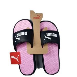 PUMA Women's Cool‎ Cat Slide Sandal, 03  Black-Puma White-Pale Pink Size 10 New